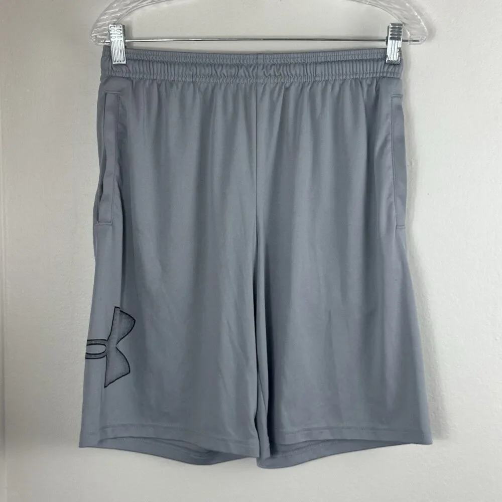 Under Armour Shorts Mens M Gray HeatGear Loose Fit Training Athletic